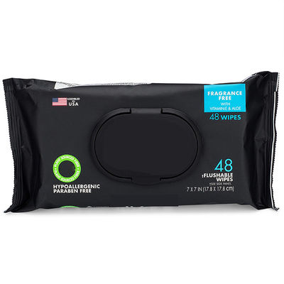 Papel higiénico úmido sem fragrâncias